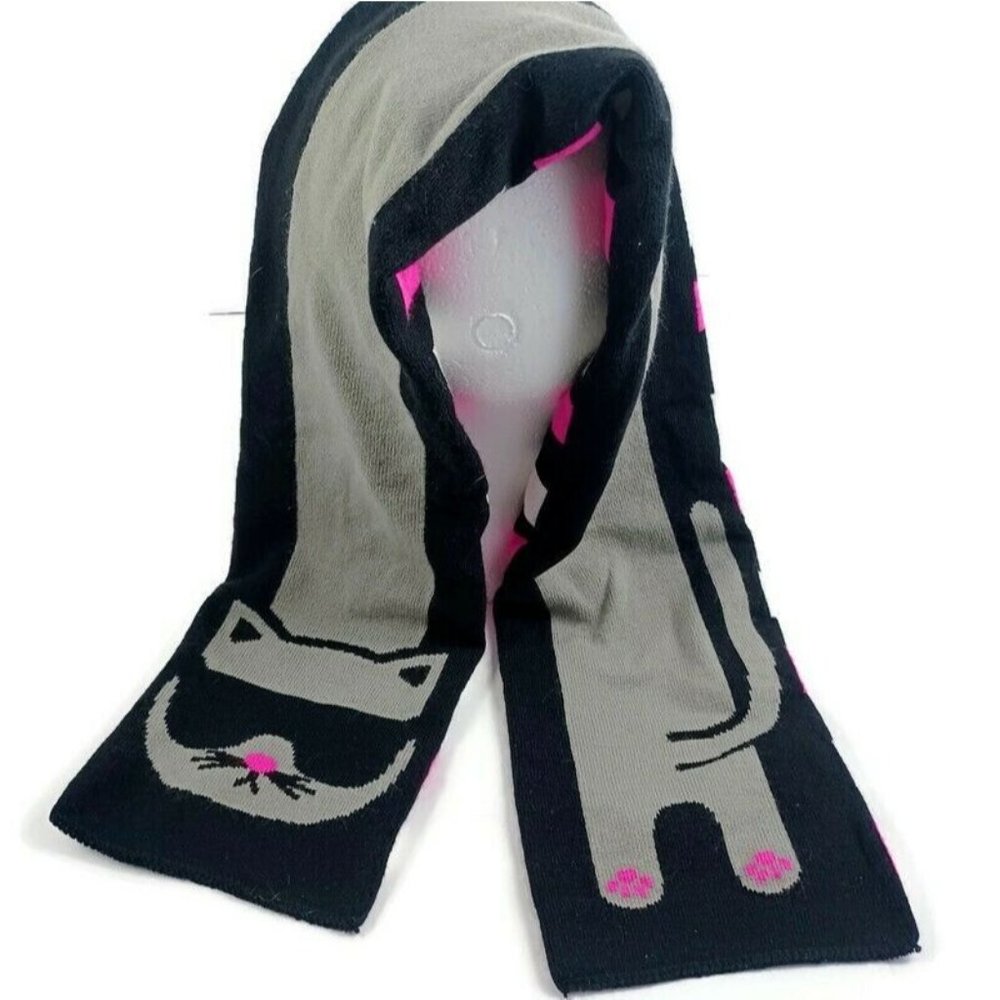 Athletech Cat Scarf Kids S/M (4-7) Striped Pink Black Interchangeable